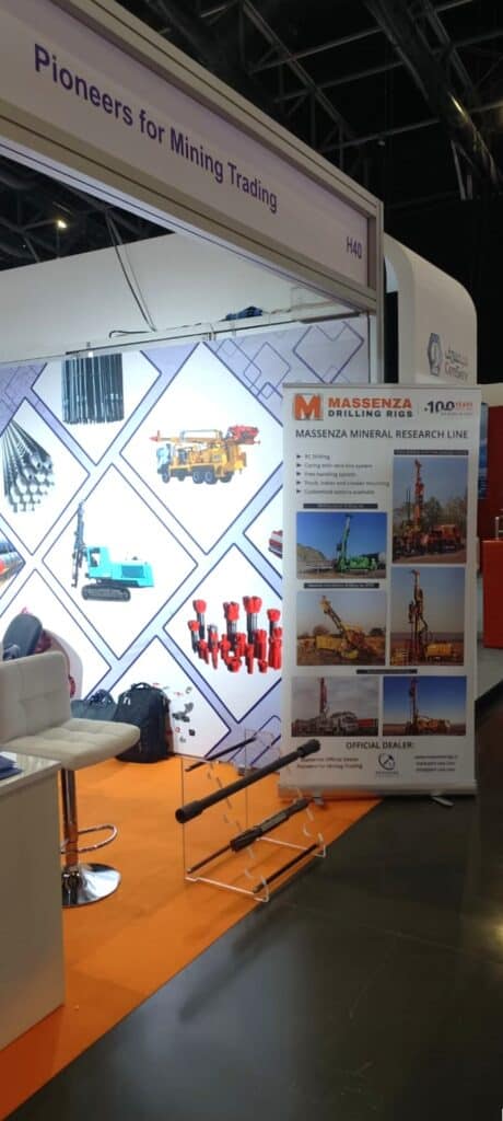 Massenza drilling rigs stand The Mining Show EAU 2024